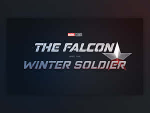 《獵鷹與酷寒戰士》標題卡，金屬文字和星星標誌。