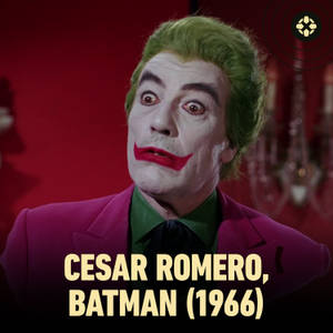 Cesar Romero 在1966年《蝙蝠俠》電視劇中飾演小丑，身穿紫色西裝，綠色頭髮。 — 小丑 壁紙