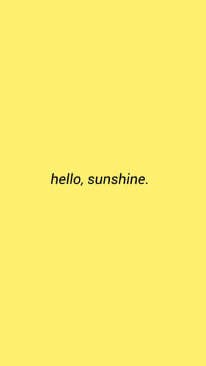黃色背景，中央有文字 hello sunshine
