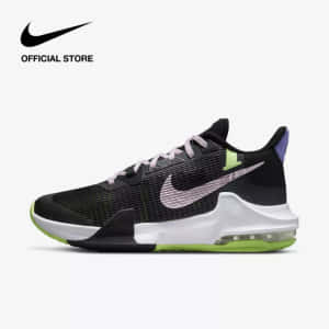 Nike籃球鞋，黑色網面鞋面，螢光綠色鞋底 — 空軍 壁紙