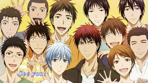 動漫角色們一起揮手微笑，擺出歡樂的團體姿勢。 — 可愛動漫頭像gif 壁紙