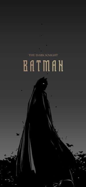 蝙蝠俠剪影與圍繞標題 The Dark Knight 飛翔的蝙蝠。 — Huawei nova 16 SE 壁紙