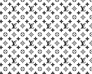 黑白 Louis Vuitton 字母組合圖案壁紙