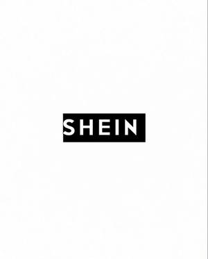 白色背景上黑色長方形內的SHEIN標誌