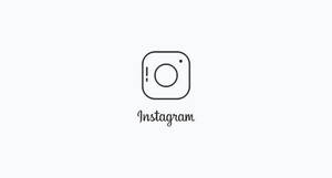 白色背景上的黑色線條藝術Instagram標誌
