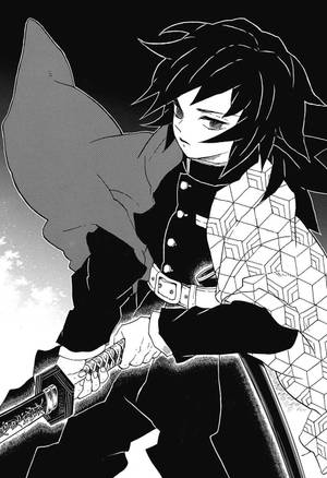 單色漫畫風格的持劍動漫戰士 — 武士Champloo 壁紙