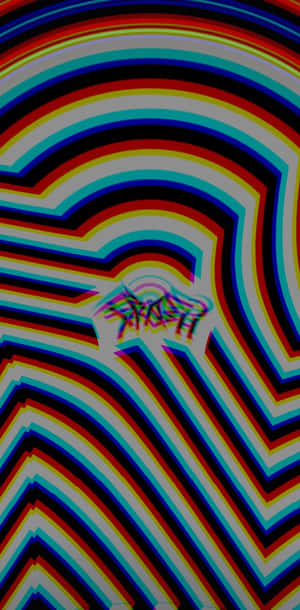 帶有故障中心和輻射鋸齒條紋的充滿活力的數碼抽象圖案。 — 圖案 壁紙