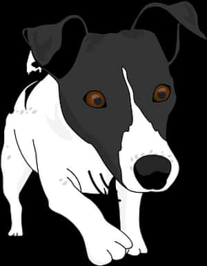 黑白狗插畫