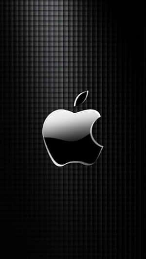 在深色網格背景上閃亮的Apple標誌