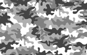 灰色同白色迷彩圖案，適用於軍事或戰術用途。 — 黑白 壁紙