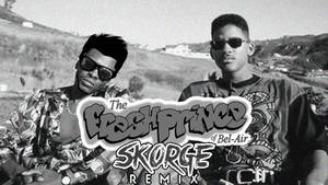 兩名戴太陽眼鏡及穿圖案恤衫的男子，帶有「The Fresh Prince of Bel-Air SKORGE REMIX」文字。