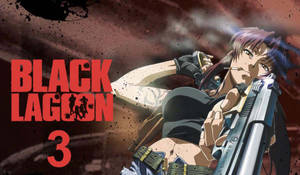 動漫角色在Black Lagoon 3的粗糙動作場景中瞄準手槍。 — 火影忍者海報 壁紙