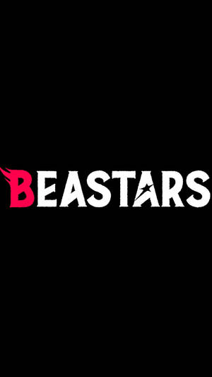 黑色背景上的白色和紅色Beastars動畫標誌