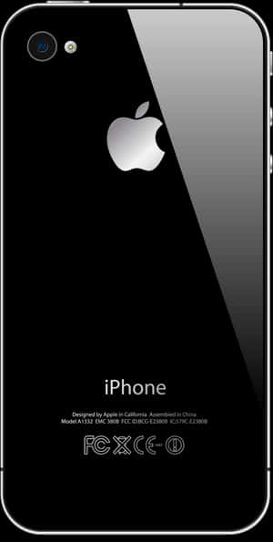黑色iPhone背面視圖