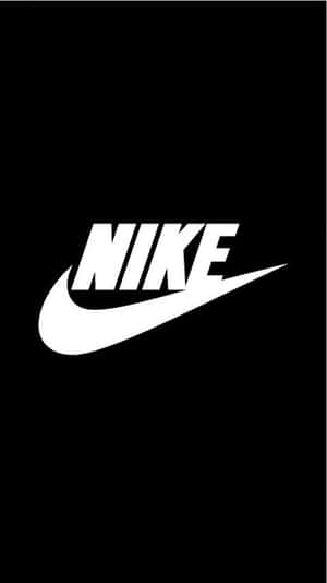 黑色背景上的白色Nike標誌