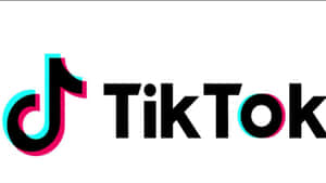 TikTok 標誌，青色和洋紅色的音符。