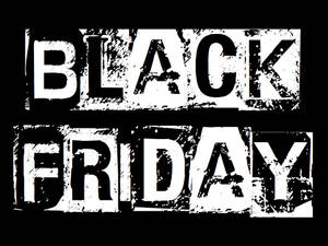 黑白垃圾風格文字顯示 Black Friday