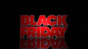 黑色背景上帶有反光的紅色3D字母Black Friday文字。 — 火影忍者海報 壁紙