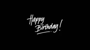 黑色背景上手寫的Happy Birthday訊息