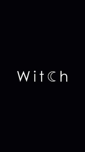 極簡文字，在黑色背景上以新月取代C，讀作Witch。 — 女巫 GIF 壁紙