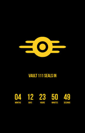 Vault 111倒數計時器顯示剩餘4個月12天23小時50分鐘49秒。 — Galaxy Tab S9 FE 壁紙