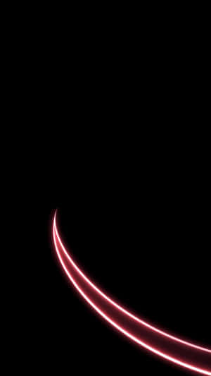 黑色背景上發光的紅色彎曲霓虹線 — 霓虹 壁紙