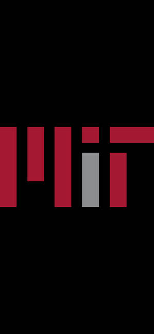 黑色背景上的紅灰色MIT標誌
