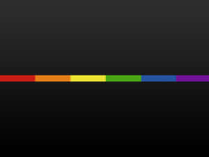 深色漸變背景上的一條水平彩虹色條。 — 驕傲 GIF 壁紙
