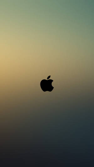 黑色Apple標誌在漸變日落背景上 — 漸變動畫 壁紙