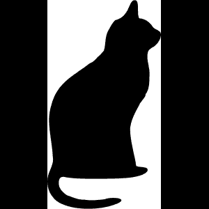 黑貓剪影圖案