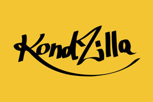 黃色背景上黑色字體的 KondZilla 標誌 — 凌志標誌 GIF 壁紙