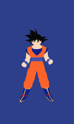 悟空身穿橙色道服，背景為藍色 — Tecno Megapad 壁紙