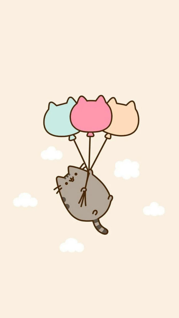 Cute Pusheen Art Wallpaper