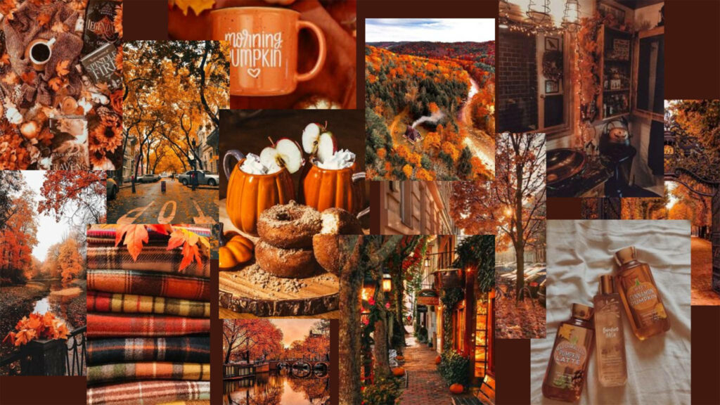 Fall Aesthetic Collage Wallpaper